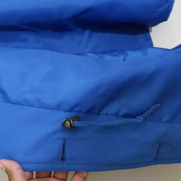 Apropos| Vibrant Blue Spring or Fall Button Up Jacket Polyester Nylon Blend - Picture 8 of 16